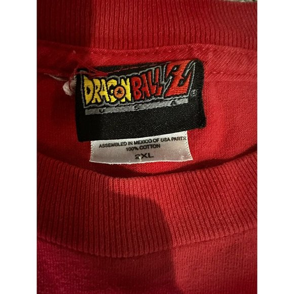 Vintage Dragon Ball Z 2002 T Shirt Super Saiyan 3 SSJ3 Goku Buu Red 2XL RARE - Picture 3 of 6